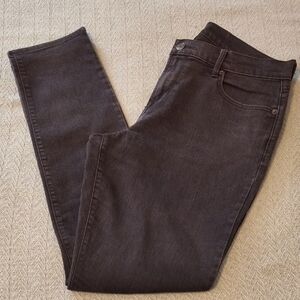 Curvy Profile, Black Old Navy Straight Leg Jeans, Size 12 Long